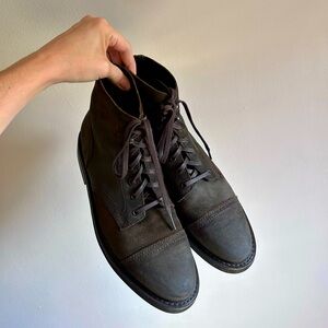 Thursday Captain Dark Olive Suede Boots